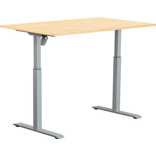 Sun-Flex I hæve-sænkebord, 140x80, Grå/birk