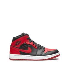 Jordan - Air Jordan 1 Mid Banned 2020 sneakers - unisex - läder/polyester/gummi/Tyg - 9 - Svart