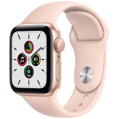 Apple Watch SE Aluminium 40 mm (2020) | WiFi + Cellular | guld | Sportsrem Sand lyserød M/L