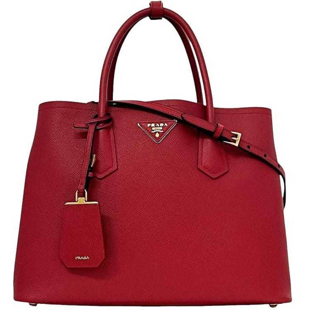 Prada Vintage Tote Stl. - Totebags Från Magasin - Red (L 25cm x W 34cm x D 15.3cm)