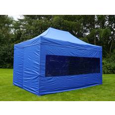 Snabbtält Depåtält Easy-up tält Eventtält Partytält FleXtents PRO 3x4,5m Blå, inkl. 4 sidor