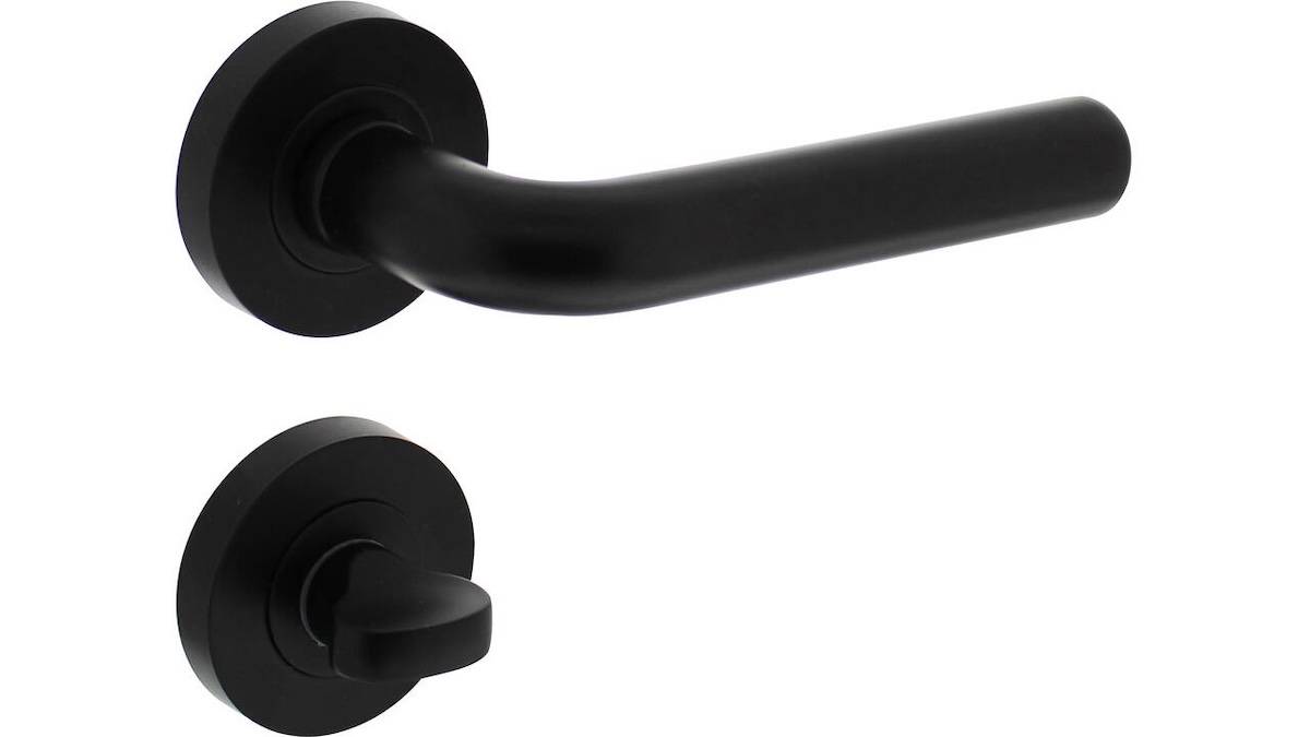 Dörrhandtag med toalettvred Intersteel Agatha svart - 0023.168310 - Svart