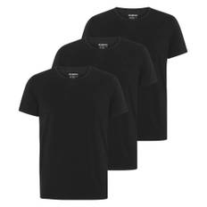 3-Pak Sort bambus t-shirt til m�nd, str. large
