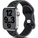 Gulemfy Armband kompatibelt med Apple Watch, sportarmband, 44 mm, 42 mm, 45 mm, 49 mm, 38 mm, 40 mm, 41 mm, ventilerande silikonarmband för iWatch serie SE, 8, 7, 6, 5, 4, 3, Ultra, kvinnor/män