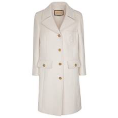 Gucci Double G embroidered wool coat - white - XL