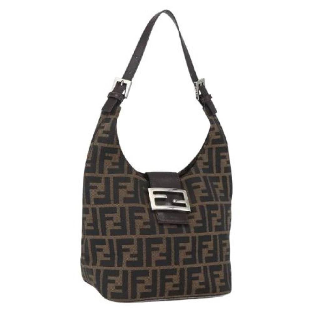 Fendi Vintage Pre-owned Canvas Skuldertaske - Vintage - Dame - Brun - ONE SIZE - Uld