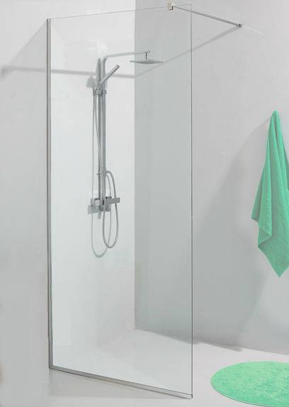 Balneo Trend brusevæg - 200 cm - Nanobehandlet Klart Glas 100 cm