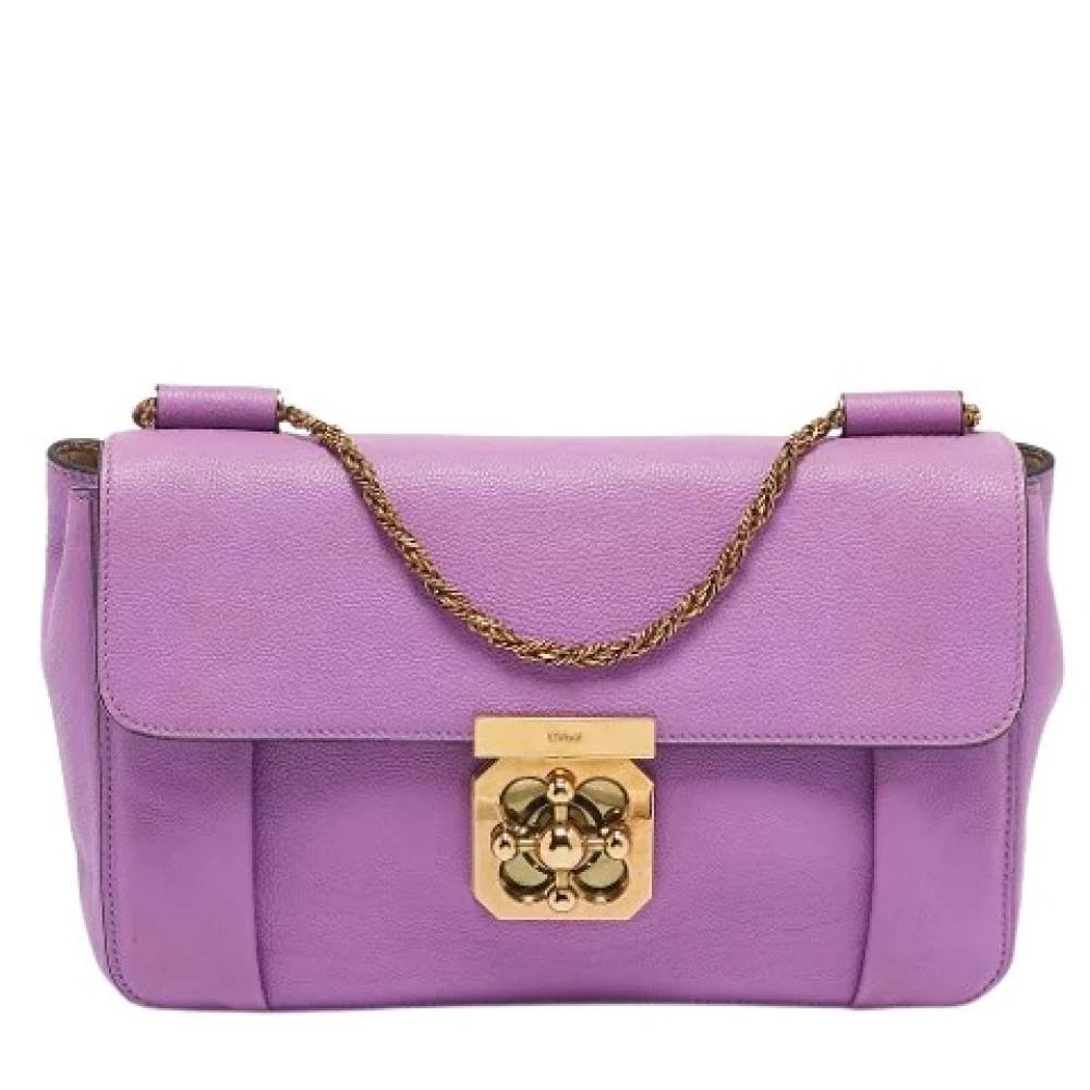 Chloé Pre-owned Pre-owned Skuldertaske - Vintage - Dame - Lilla - ONE SIZE - Uld