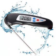 Houdian Digital kökstermometer, vikbar prov kötttermometer, stektermometer grilltermometer termometer med omedelbar läsning för kök, grill, grill, mat