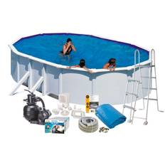 GRE swimmingpool, oval 6,10x3,75x1,20 - PoolOasen
