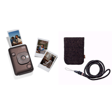 Fuji - Instax Mini LiPlay and Liplay Accessory Kit BUNDLE Bronze/Black