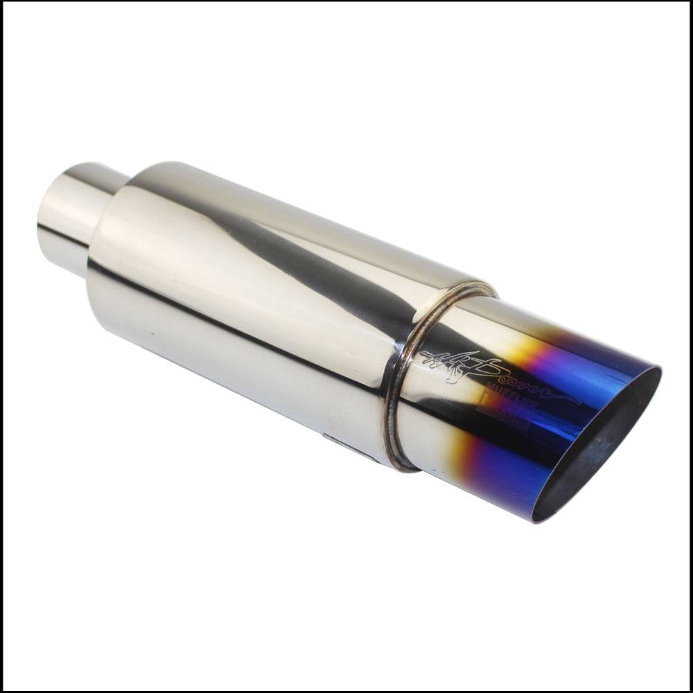 Universal Stainless Steel Exhaust Muffler Tips - silver 51mm