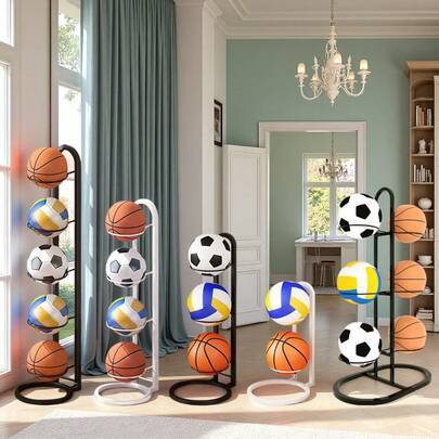 Multifunktionellt basketställ, svart basketställ för hemmabruk (Multi-size)