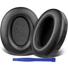 SOULWIT Ersatz Ohrpolster für Sony WH-XB910 XB910N Extra Bass Noise Cancelling Kopfhörer, für Sony WHXB910N Wireless Bluetooth Headset, Ersatzpolster mit weicherem Protein-Leder – Schwarz