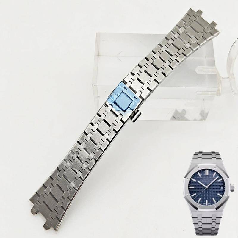 904L Rostfritt Stål Klockarmband För AP 15400 Audemars Piguet Royal Oak GA2100 2110 Rem Herr Silver Vattentät Armband 26mm