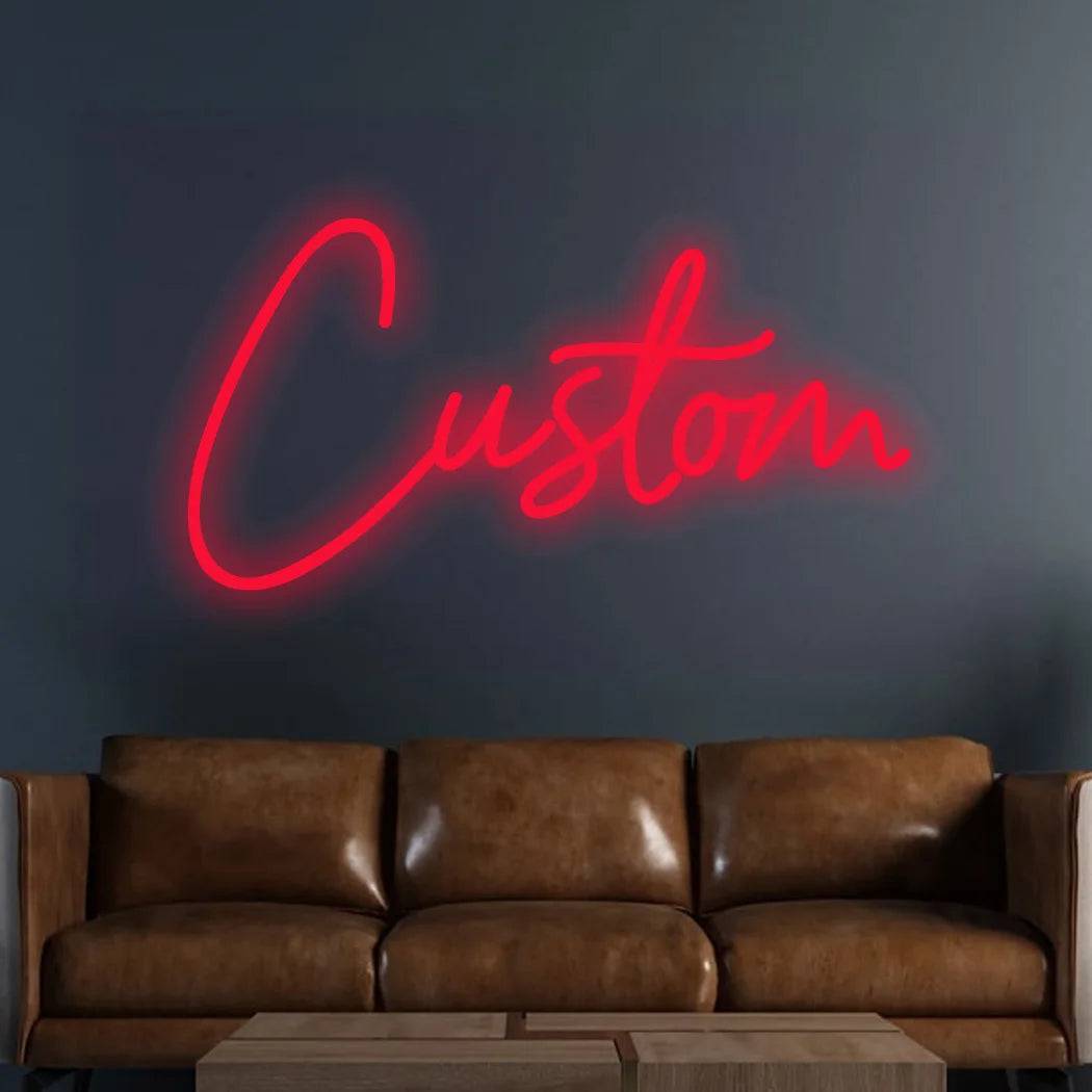 Custom Neon Sign Led Name Light for Kids Name Custom Signs Teenage Gift Led Neon Sign for Wall Decor Bedroom Decor Personalized - Red USB / 1 line 35cm 6 letter
