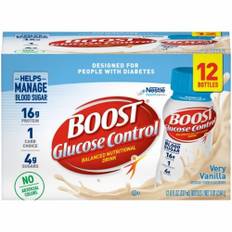 Nestle Healthcare Nutrition, Oral Supplement Boost Glucose Control Very Vanilla Flavor 8 oz. Container Bottle Ready to Use, Pack Of 6