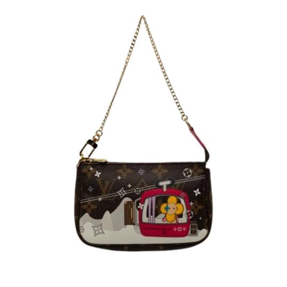 Louis Vuitton Vintage Pre-owned Mini Pochette Accessoires - Vintage - Dame - Brun - ONE SIZE -