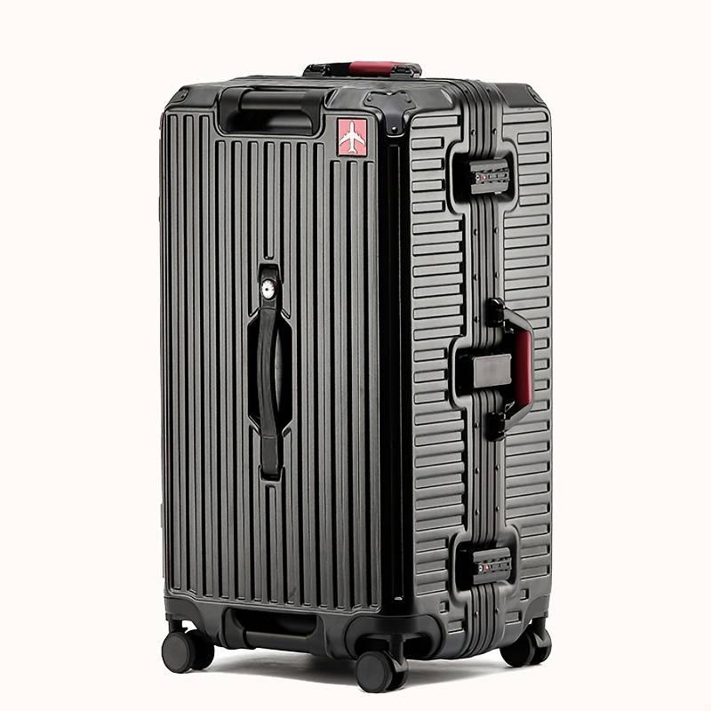 Luggage, Travel Suitcase, Aluminum Frame Suitcase With Spinner Wheels, Secure Tsa Combination Lock, Durable Abs+pc Material, Adjustable Telescopic Handle, , -resistant Corner Guards, Large Capacity