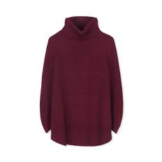 Sibin Linnebjerg Siff Strik Poncho - Burgundy / XS