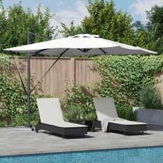 vidaXL Parasol Sandfarvet 286 x 285 x 270 cm Aluminium