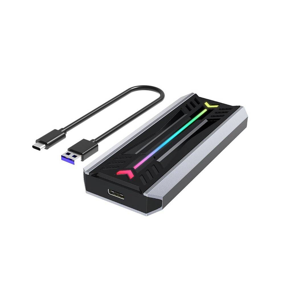 External Nvme M2 SSD Enclosure M.2 NGFF NVME Dual Protocol Solid State Drive Case Supports M.2 NGFF 2230/2242/2260/2280