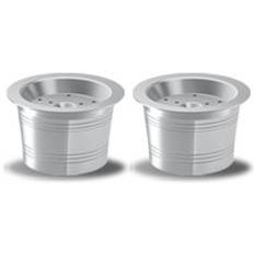 Tchibo cafissimo aldi påfyllningsbar återanvändbar kaffekapsel 30ml filter återanvändbar kaffekapsel caffitaly koppar skedborste - 2 st kapslar
