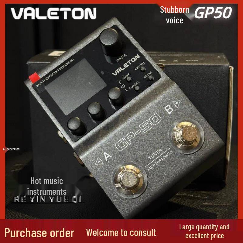 Valeton GP-50 Elgitarr Multi-Effekt Pedalbräda: Förstärkarsimulator, Ljudkort, Trummaskin, Effektpedal.