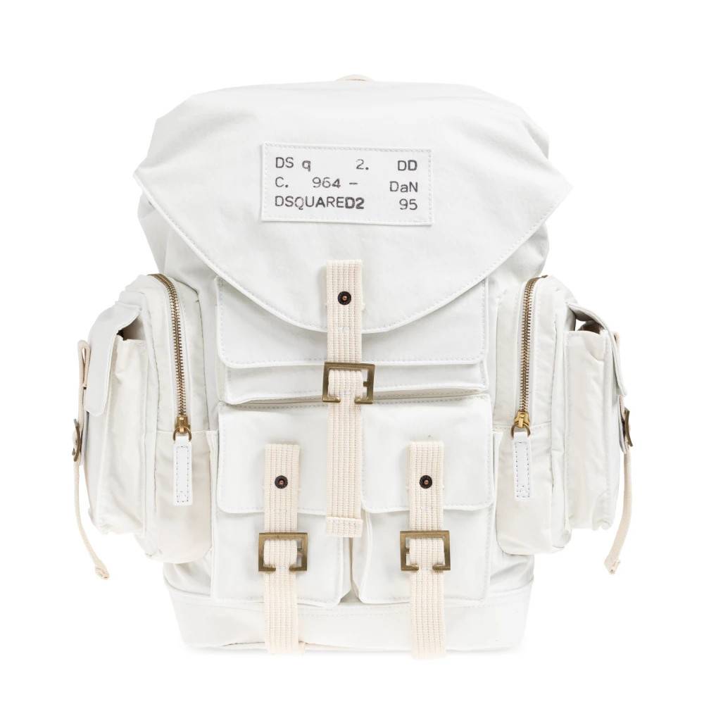 Dsquared2 Cargo Rygsæk - Tasker - Herre - Beige - ONE SIZE - Bomuld