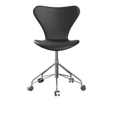 Fritz Hansen - 3117 Sjuan, Fully Upholstered, Base Chromed - Skrivebordsstole - Arne Jacobsen