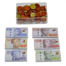Leksakspengar: Blandade mynt och sedlar