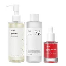 Anua Heartleaf Cleansing Oil, Toner & Niacinamide + Tranexamin Acid Serum 30 ml + 200 ml + 250 ml