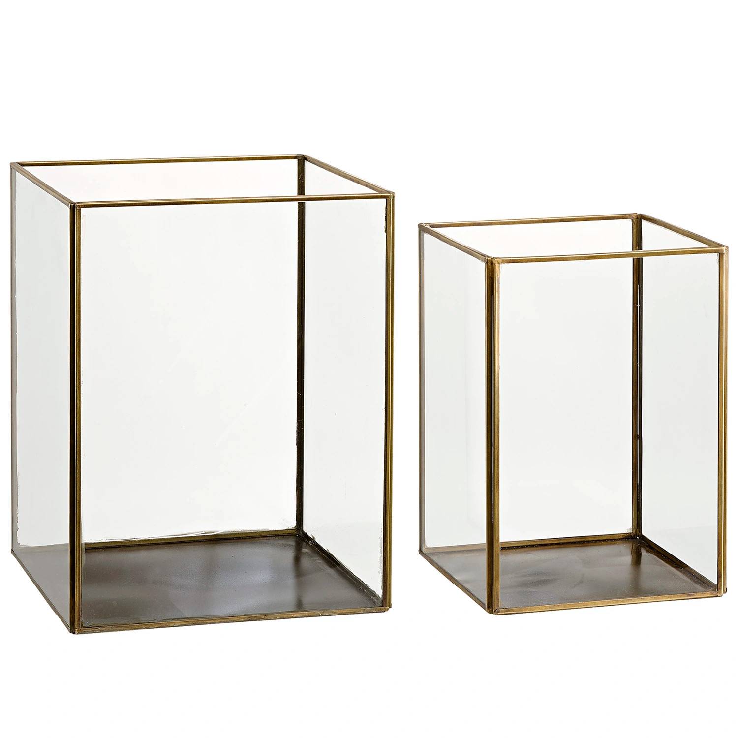 Lausanne ljuslykta Brass antique 2-pack - Guld