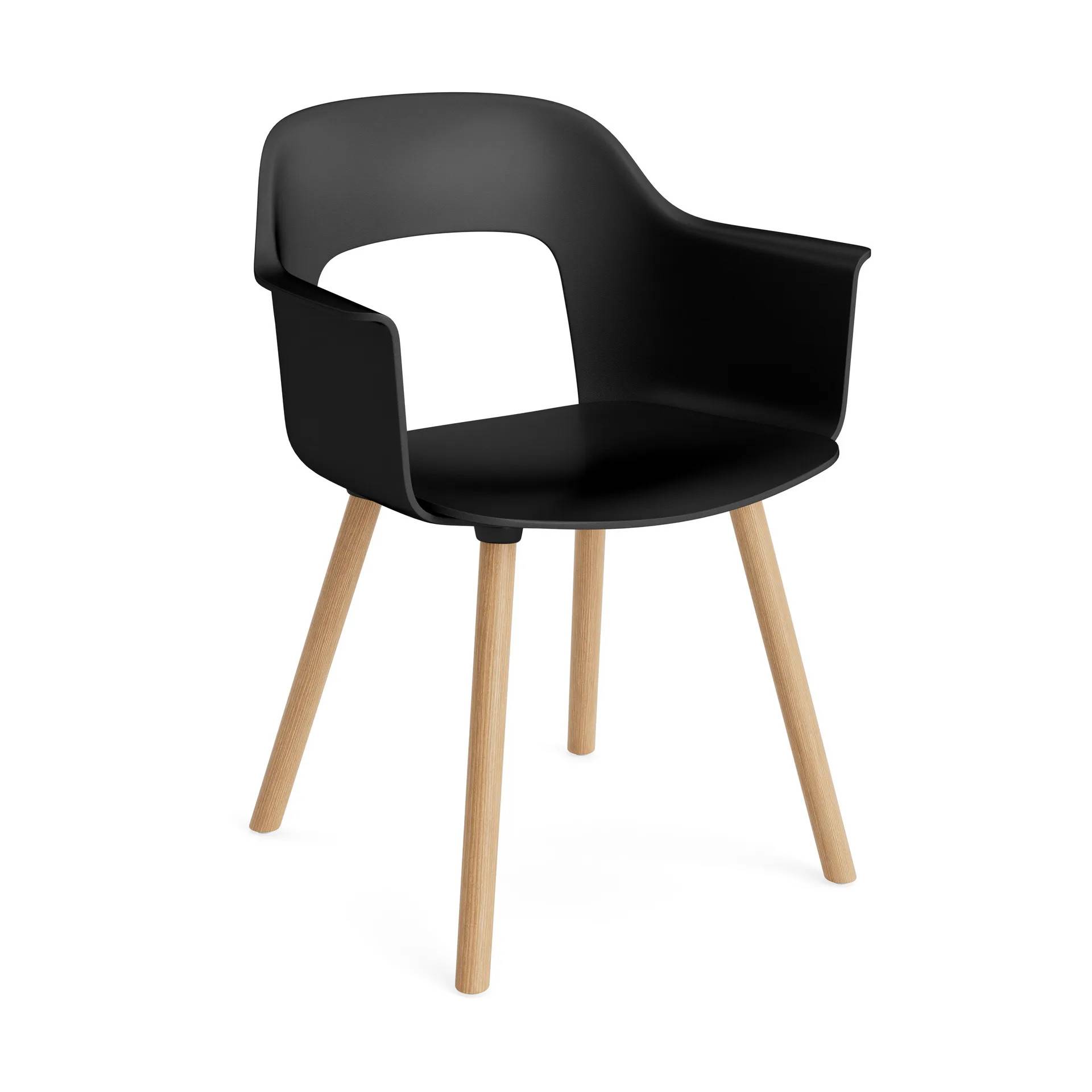 HAY Layout Armchair 221 karmstol Black-lackerad ek