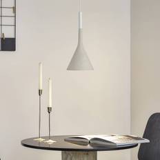 Foscarini Designer hængelampe Aplomb, dæmpbar, Hvid/opal, Køkken, Beton, Design