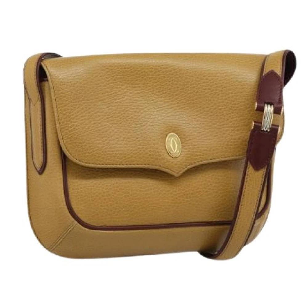 Cartier Vintage Pre-owned Vintage Skuldertaske - Vintage - Dame - Beige - ONE SIZE - Uld