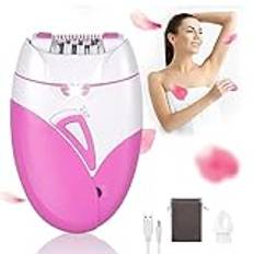 URAQT Ansiktsepilator, SladdlöS Elektrisk Rakapparat FöR Ansikte FöR Kvinnor Med Led-Ljus, Smidig Miniepilator FöR Arm Och Ben Bikini Underarm, Skonsam AnsiktshåRborttagningsenhet FöR Kvinnor Ansikts- Och KroppshåRborttagningsmedel