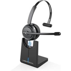 MONODEAL Bluetooth Headset mit Mikrofon, Wireless Headset mit Stummschalttaste Und AI-Geräuschunterdrückung, Headset Bluetooth V5.2 für PC Büro Callcenter Zoom Microsoft Skype Telefon