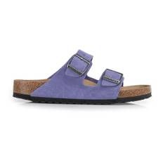 Birkenstock, Sko, Dame, Lilla, 40 EU, Arizona Ruskind Sandaler Regular