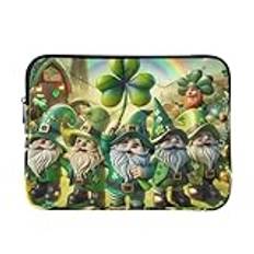 Laptopfodral 13, 13,3, 14 tum St Patrick's Day tomtar, regnbåge, bärbart skyddande fodral, tunn datorväska