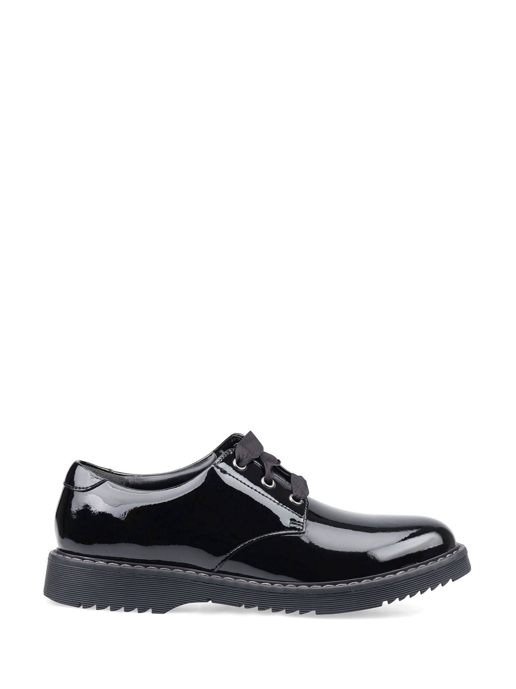Start Rite Black Patent Standard Fit Impact Lace Up Leather School Shoes - EU 41 (UK 7 G)