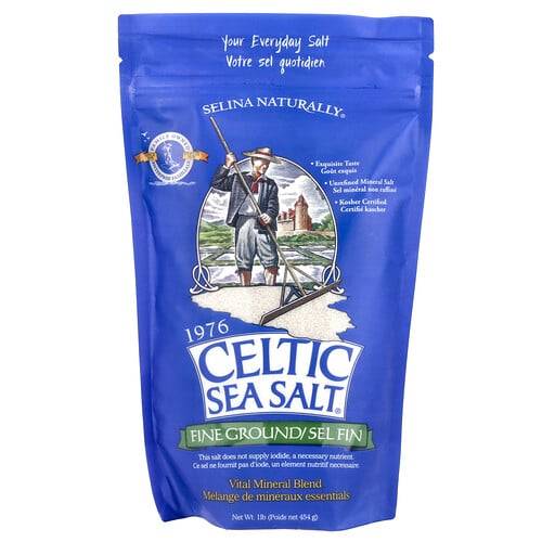 Celtic Sea Salt  Fine Ground  Vital Mineral Blend  1 lb (454 g)