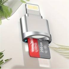 TEMU 1pc Card Reader Converter Suitable For Iphone Ipad,otg To /tf Card Reader Viewer Adapter Memory Card Reading For Iphone 14/14promax/13/12/pro/11/x/xr/max/8 Support Ios 13 And & Fat32