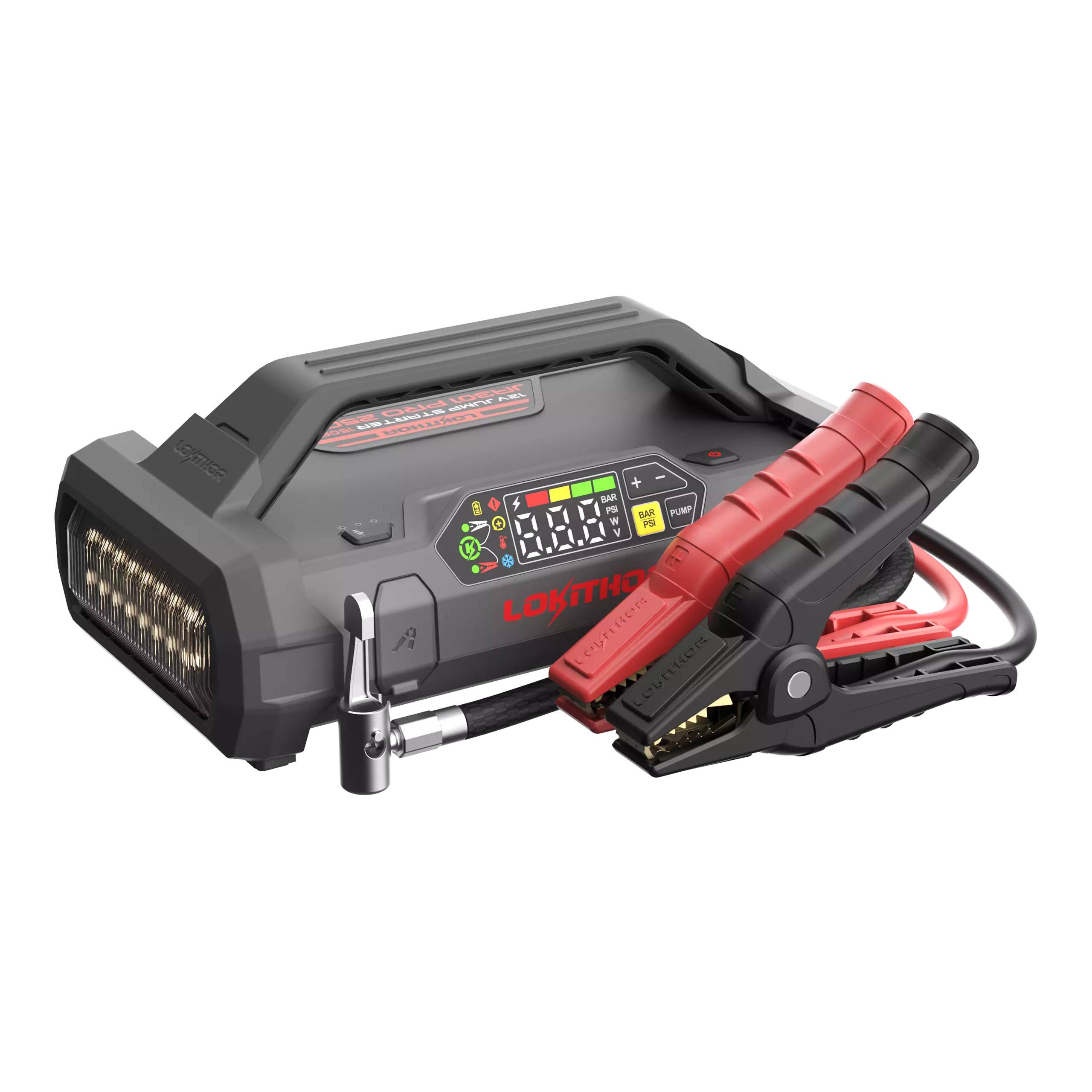 Starthjälp – Lokithor JA301 PRO – 2000A, 12V, 150 PSI kompressor, LiPo