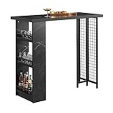 SoBuy Barbord Köksbord Matbord med 3 Hyllor FWT100-SCH