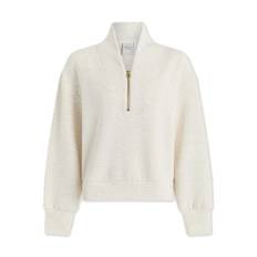 Davidson Zip Sweatshirt - Ivory Fleck