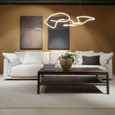 Soffbord Novo - 140x75 cm / Massivt trä / Vitlaserad ek (oljad)