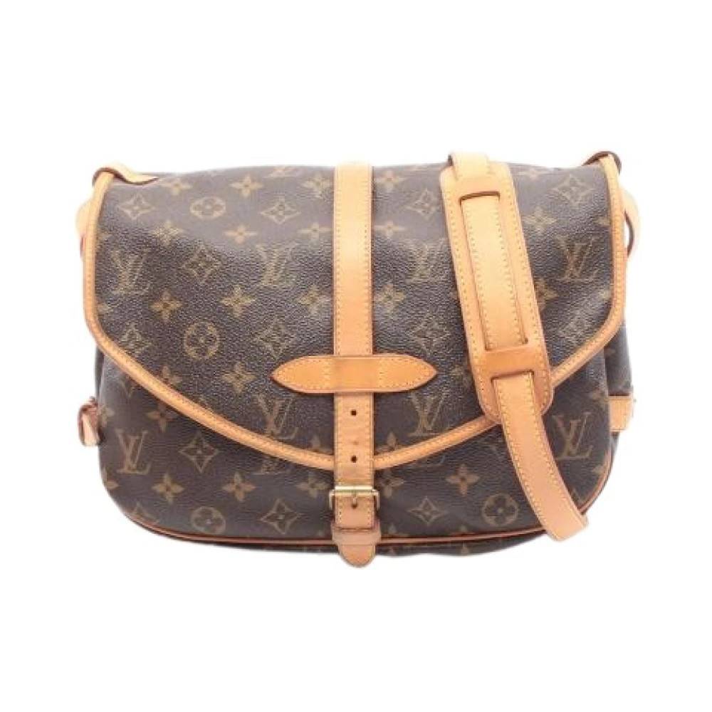 Louis Vuitton Vintage Pre-owned Saumur 30 Monogram Skuldertaske - Vintage - Dame - Brun - ONE SIZE - Uld
