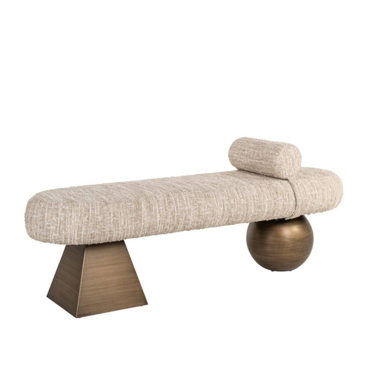Richmond Interiors Geneva bænk - angora beige - 148