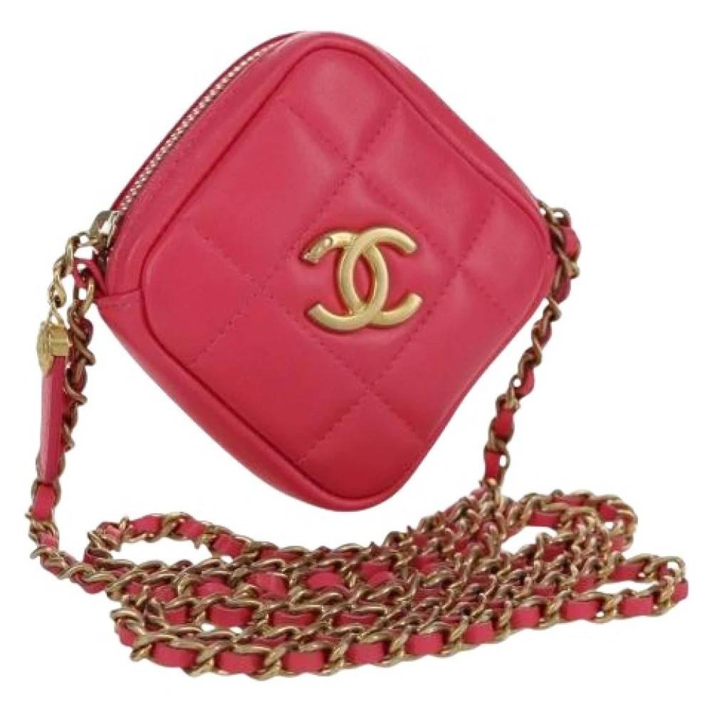 Chanel Vintage Pre-owned Vintage Mini Skuldertaske - Vintage - Dame - Lyserød - ONE SIZE - Uld
